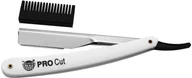 Brzytwy fryzjerskie - Brzytwa fryzjerska Pro Cut z nakładką biała 121480121 - miniaturka - grafika 1