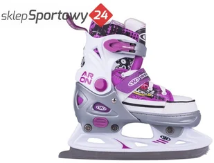 Worker ŁYŻWOROLKI 2W1 ARON BIAŁ ROZM L 40-43 7095-L - Rolki - miniaturka - grafika 4