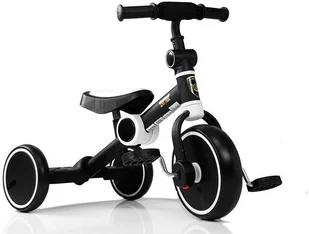 Import LEANToys Rower Na Pedały Biegowy Trójkołowy Czarno-Biały LT-7678-0 - Rowerki biegowe - miniaturka - grafika 2