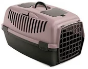 Transportery dla kotów - Stefanplast Transporter Gulliver 2 plastikowe drzwi pudrowy róż-brązowy - miniaturka - grafika 1