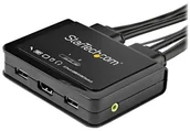 Przełączniki KVM - StarTech com com 2-Port HDMI KVM Switch with Built-In Cables - USB 4K 60Hz - KVM / audio switch - 2 ports SV211HDUA4K - miniaturka - grafika 1