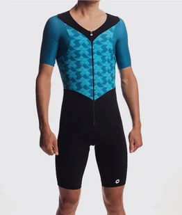 ASSOS ASSOS Strój triathlonowy męski TRIATOR SS SPEEDSUIT Adamant Blue - Bielizna sportowa męska - miniaturka - grafika 7