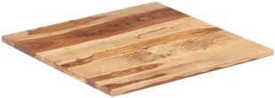 vidaXL Blat stołu, lite drewno sheesham, 25-27 mm, 80x80 cm vidaXL - Blaty meblowe i parapety okienne - miniaturka - grafika 2