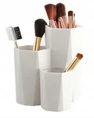 Kubki na szczoteczki do zębów - AG605E Organizer Na Kosmetyki Pędzle 3 Przegródki - miniaturka - grafika 1