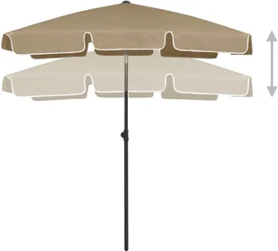 VidaXL Parasol plażowy, taupe, 180x120 cm 314722 VidaXL - Parasole ogrodowe - miniaturka - grafika 5