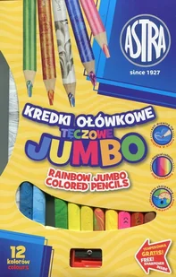 Astra Kredki ołówkowe Jumbo tęczowe 12 kolorów - Kredki, ołówki, pastele i pisaki - miniaturka - grafika 3