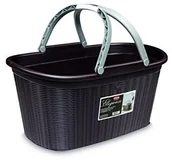 Kosze na śmieci - Stefanplast Stefan Plast Elegance kosz na pranie, tworzywo sztuczne, Moka, 38 x 58 x 28 cm 30203 - miniaturka - grafika 1