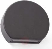 Lampy ogrodowe - Faro Lorefar Okrągły kinkiet zewnętrzny LED Pill ciemnoszary - miniaturka - grafika 1