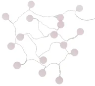 Lampy pozostałe - Atmosphera Girlanda LED kule na baterie 16 lampek cotton balls do każdego wnętrza kolor różowy 145102D - miniaturka - grafika 1