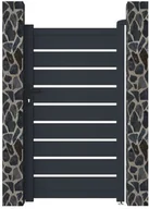 Bramy garażowe - VidaXL Vente-Unique rozwierna PRIMO, ażurowa, z aluminium w kolorze antracytowym 100 × 176 cm (szer. × wys.) - miniaturka - grafika 1