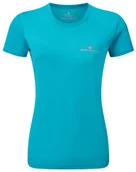 Koszulki sportowe damskie - RONHILL RONHILL Koszulka biegowa damska CORE S/S TEE błękitna - miniaturka - grafika 1