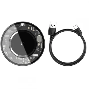 Baseus Bezprzewodowa magnetyczna ładowarka indukcyjna 15W Visible - Ładowarki do telefonów - miniaturka - grafika 3