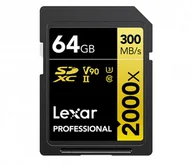Karty pamięci - Lexar 64GB 2000x Professional SDXC UHS-II U3 V90 - miniaturka - grafika 1