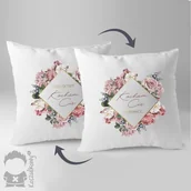 Gadżety dla niej i dla niego - - Dzień dobry, dobranoc, kocham cię dwustronna poduszka z nadrukiem - miniaturka - grafika 1