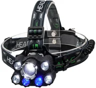 Latarki - Mocna Latarka Czołowa Czołówka 9 Led Zoom LCZ023B - miniaturka - grafika 1