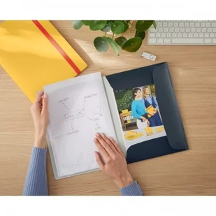 Leitz Album ofertowy A4/20 PP COSY z wbudowaną teczką szary aksamitny /46700089/ ES1488-5 - Ofertówki - miniaturka - grafika 2