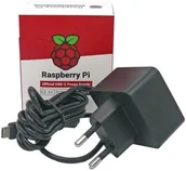 Ładowarki do telefonów - Raspberry USB C Charger (3A) - Black RPI4 PSU EU BLACK BULK - miniaturka - grafika 1