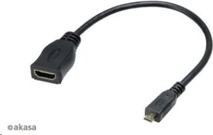 Akasa Adapter AV HDMI na microHDMI 25cm AK-CBHD09-25BK - Adaptery i przejściówki - miniaturka - grafika 2