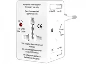 Adaptery i przejściówki - Lexton Przejście AC uniwersalne Wszystkie Kraje z zabezpieczeniem LX6056 - miniaturka - grafika 1
