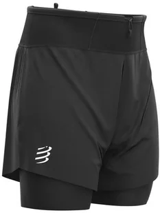 Compressport spodenki biegowe TRAIL 2-IN-1 SHORT czarne - Spodnie sportowe męskie - miniaturka - grafika 2