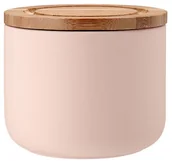 Pojemniki kuchenne - Ladelle Ceramiczny Pojemnik Z Bambusowym Wieczkiem Stak Speckled Soft Matt Rowy Ld-61160 9,0x10,0 - miniaturka - grafika 1