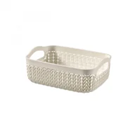 Pojemniki łazienkowe - Curver Taca, koszyk Knit A6, kremowa, 1,3 l - miniaturka - grafika 1
