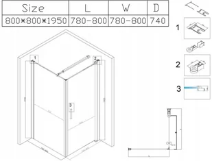 231 HYDAR KABINA PRYSZNICOWA 80x80 SZKŁO 6mm KWADRAT 23178256 78256-uniw - Kabiny prysznicowe 231 HYDAR KABINA PRYSZNICOWA 80x80 SZKŁO 6mm KWADRAT 23178256 78256-uniw - Kabiny prysznicowe - miniaturka - grafika 10