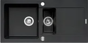 Zlewozmywaki - Pyramis Zlewozmywak granitowy MIDO 100x50 1 1/2B 1D Czarny - miniaturka - grafika 1