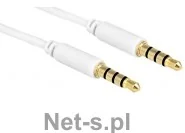 Delock Kabel Audio 3.5mm męski/męski 4-pin biały 5.0m 83443 - Kable - miniaturka - grafika 2