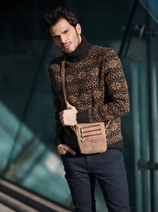 Always Wild SKÓRZANA TORBA Z PASKIEM NA RAMIĘ SKÓRA NATURALNA HQ - Torby męskie - miniaturka - grafika 3