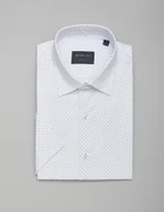 Koszule męskie - Borgio koszula canosa 00329 krótki rękaw biały slim fit - miniaturka - grafika 1