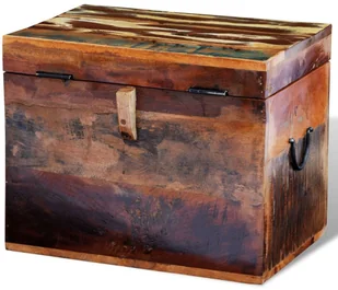 vidaXL vidaXL Skrzynia z drewna odzyskanego - Pudła i pojemniki do przechowywania - miniaturka - grafika 6