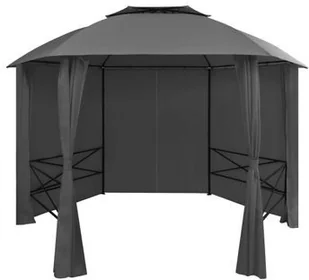 vidaXL Namiot ogrodowy z zasłonami, sześciokątny, 360x265 cm 44766 - Pawilony ogrodowe - miniaturka - grafika 10