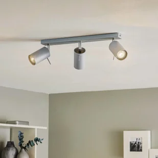 Euluna Spot sufitowy Round, szary, 3-punktowy liniowy - Lampy sufitowe - miniaturka - grafika 2