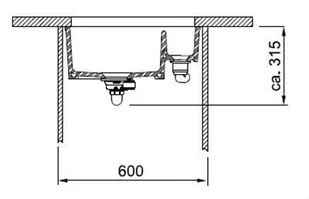 Franke Kubus KBK 160 biały polarny 126.0380.009 - Zlewozmywaki - miniaturka - grafika 3