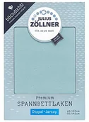 Prześcieradła dla dzieci - Zollner Julius 8356157605 Jersey prześcieradło z gumką, nieprzezroczyste, z podwójnej tkaniny dżersejowej, pasuje do łóżeczek dziecięcych 60 x 120 i 70 x 140 cm, greenery - miniaturka - grafika 1