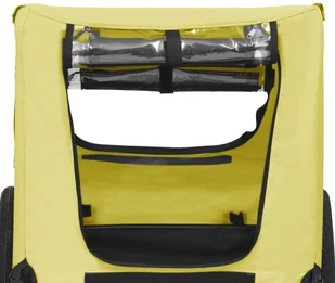 VidaXL Lumarko Przyczepka rowerowa dla zwierzaka, żółto-czarna 92596 VidaXL - Sprzęt podróżny i transportery dla psów - miniaturka - grafika 7