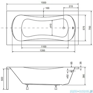 Besco Besco Modern #WAM150MO 150x70 - Wanny - miniaturka - grafika 6