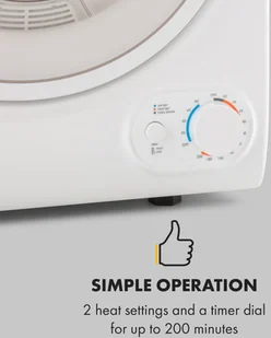 Suszarka Klarstein MNW8-Jet set 2500-WH - Suszarki do prania - miniaturka - grafika 3