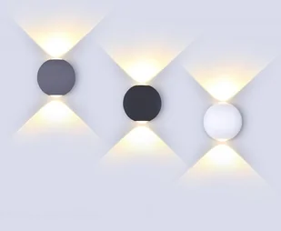 v-tac Kinkiet Ścienny V-TAC 6W LED Szary Okrągły IP65 VT-836 4000K 660lm - Lampy ścienne - miniaturka - grafika 2