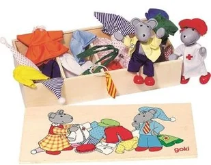 Goki Szczęśliwe Myszki Z Ubrankami W Skrzynce SO271 - Figurki dla dzieci - miniaturka - grafika 4