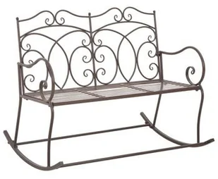 vidaXL Ławka ogrodowa, 104 cm, żelazo, antyczny brąz - Ławki ogrodowe - miniaturka - grafika 2