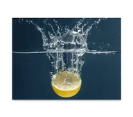 Deski do krojenia - Allboards Szklana deska do krojenia CYTRYNA WODA 30x40cm deska kuchenna płyta ochronna taca szklana DK30x40_00007 - miniaturka - grafika 1