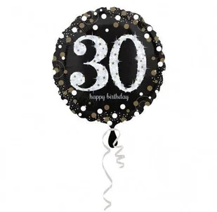 Amscan Balon foliowy 30 urodziny okrągły 43cm 3212901 - Urodziny dla dorosłych - miniaturka - grafika 5