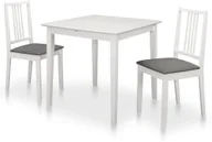 Stoły z krzesłami - vidaXL 3-częściowy zestaw mebli do jadalni, MDF, biały - miniaturka - grafika 1