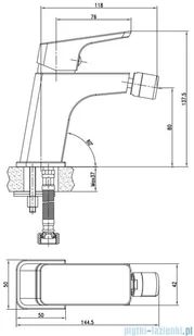 Omnires LUCKY Bateria bidetowa Chrom LY1720CR - Baterie bidetowe - miniaturka - grafika 4