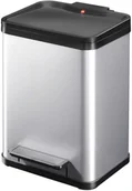 Kosze na śmieci - Hailo Kosz na śmieci z pedałem Oko Uno Plus, rozmiar M, 17 L, srebrny Werk (0619-220) - miniaturka - grafika 1