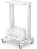 Meble i wyposażenie gabinetów medycznych - Ztm Tech-med G-001 stolik z 2 blatami pod aparaty medyczne i szufladą G-001 - miniaturka - grafika 1