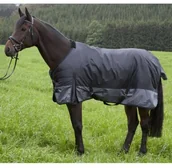 Akcesoria do hodowli zwierząt - PFIFF ZIMA koc Riga, czarno-szary, 125cm, czarny 100086-63-125 - miniaturka - grafika 1