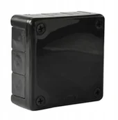 Puszki elektryczne i akcesoria - Puszka natynkowa Vp IP55 czarna 115x115mm - miniaturka - grafika 1